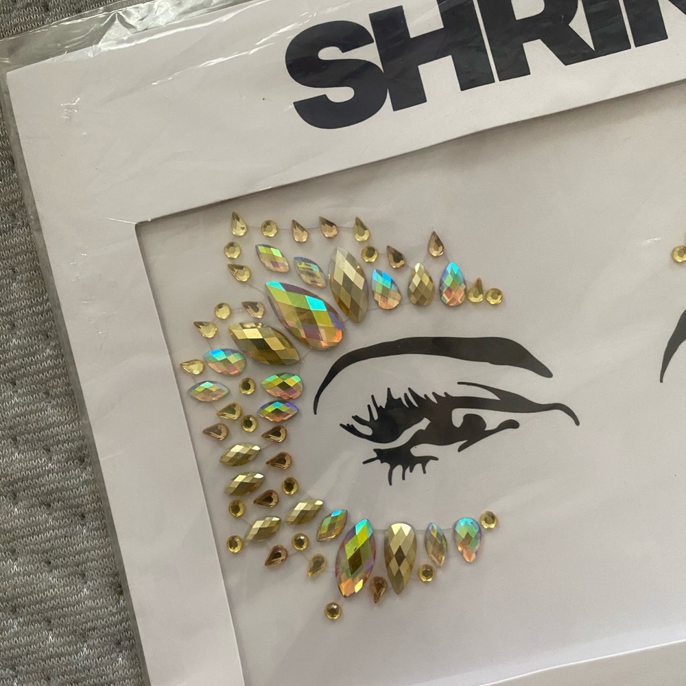 NASTY GAL SHRINE Heart of Gold Face Jewels NEW face rhinestones jewelry